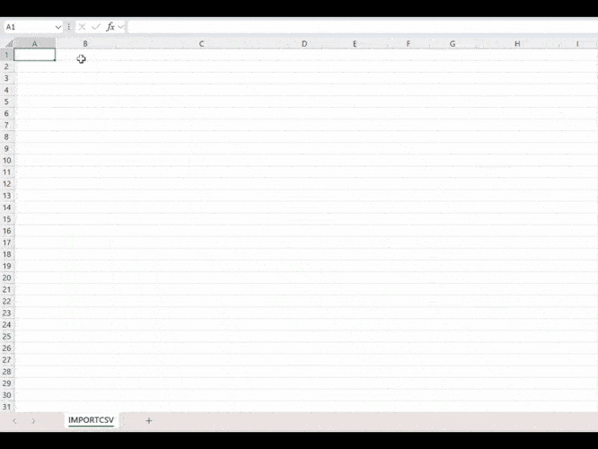 Import danych z pliku csv do Excela – funkcja IMPORTCSV