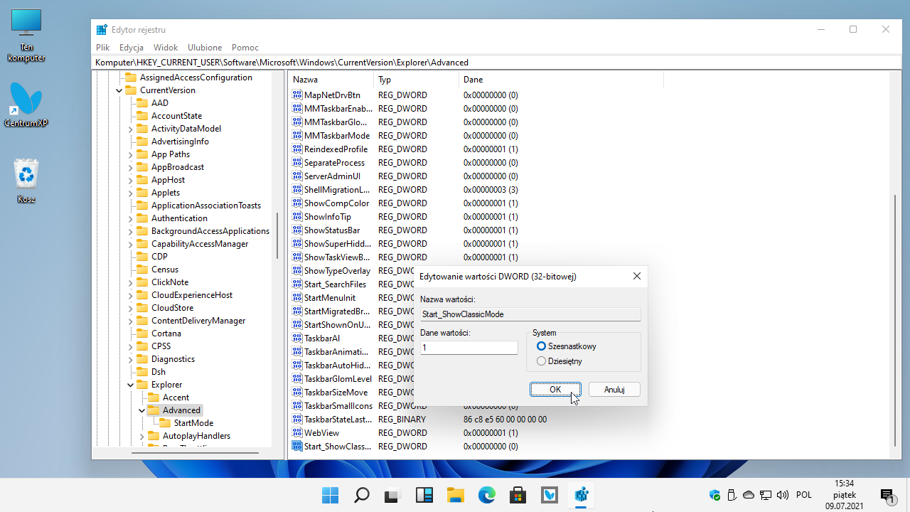 Jak przywrócić klasyczne menu Start w Windows 11