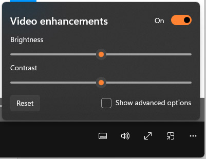 Media Player w Windows 11 - korekta obrazu wideo