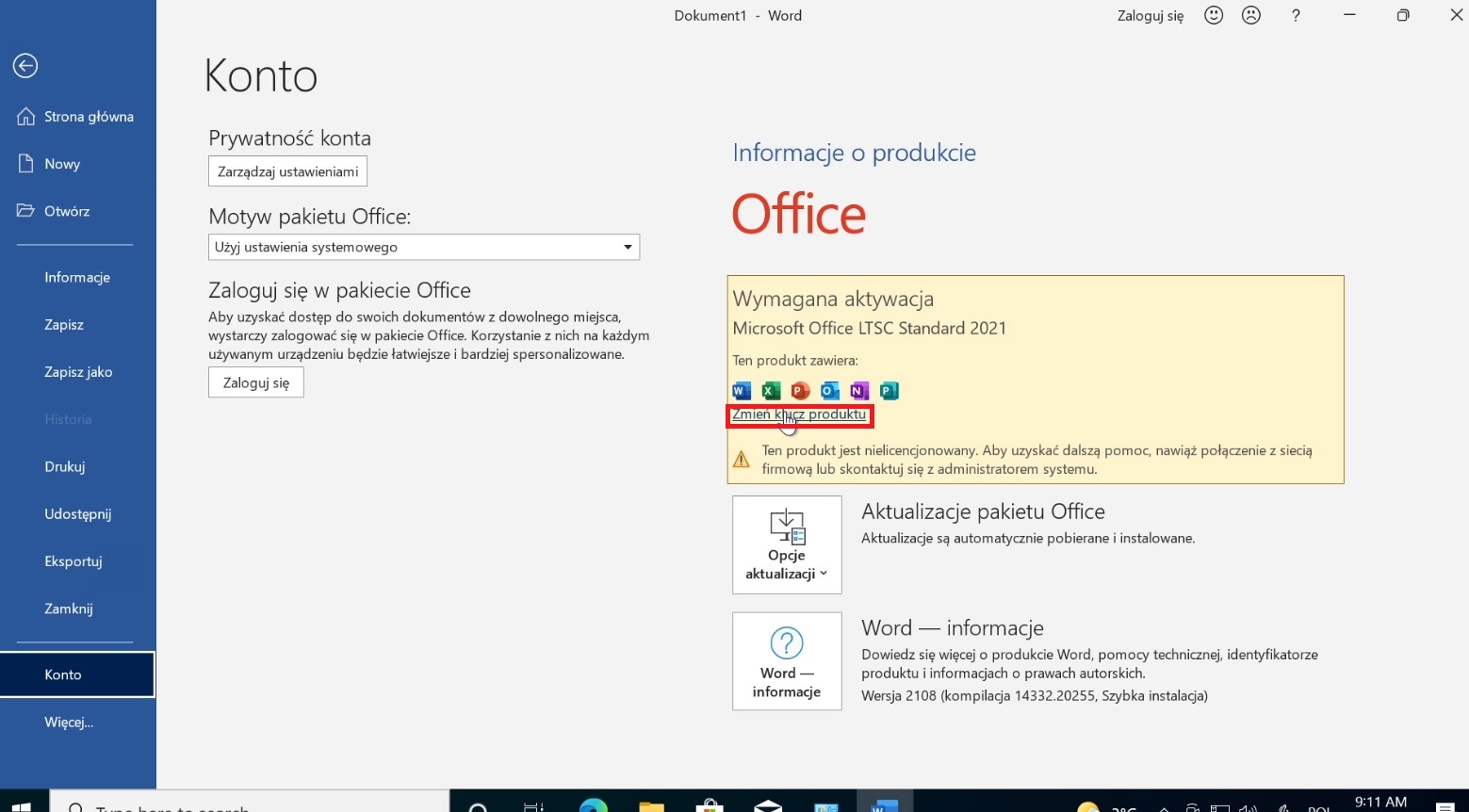 Instalacja Microsoft Office 2021 Standard - 23