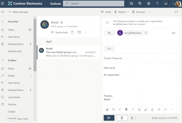 OneDrive - link do pliku w Outlook