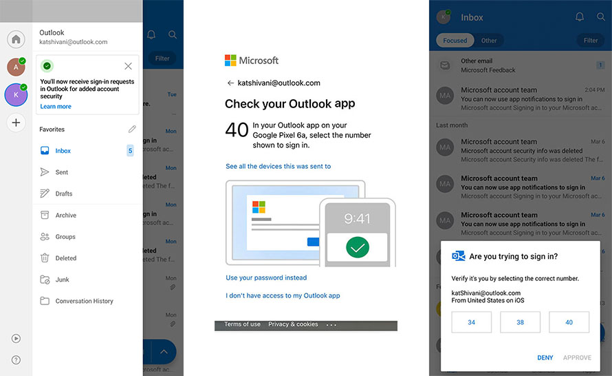 Logowanie do aplikacji Microsoft za pomocą Outlooka na Androidzie