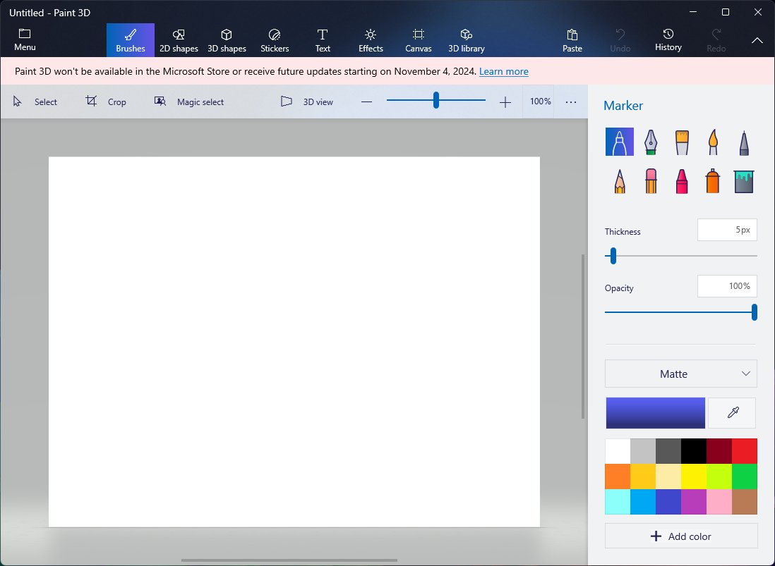 Paint 3D zostanie wycofany w tym roku