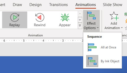 Opcje animacji odręcznej w PowerPoint