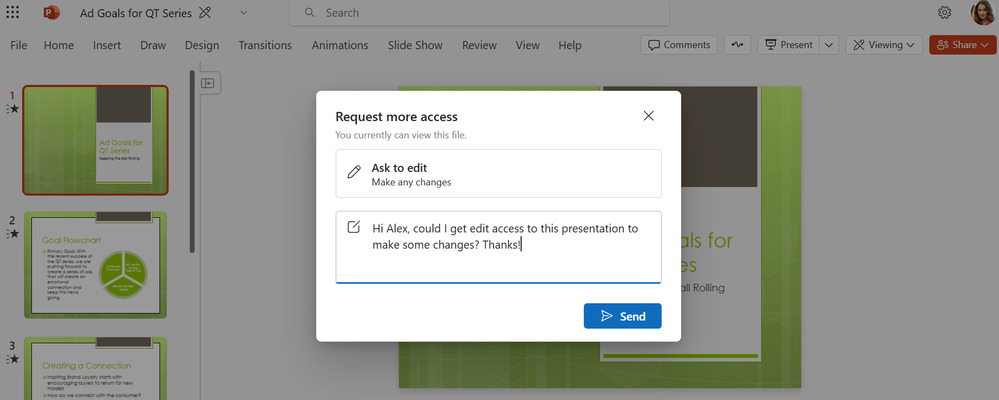 Nie możesz edytować? Poproś o większy dostęp w Word, Excel i PowerPoint