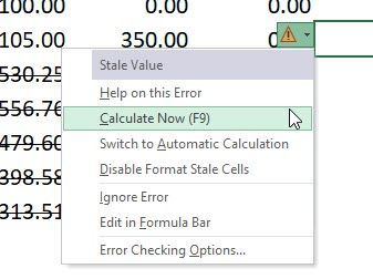 Formatowanie nieaktualnych komórek w Excelu