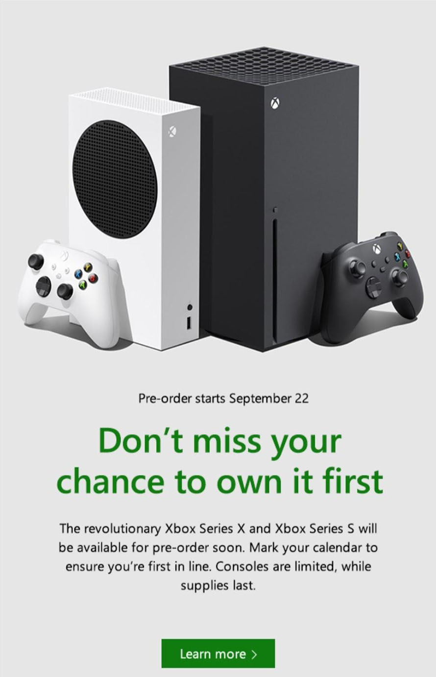 Xbox Series X/S - preorder