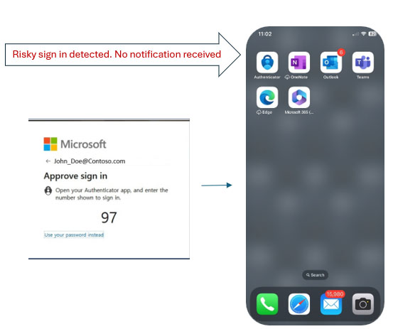 Microsoft Authenticator - powiadomienie zablokowane