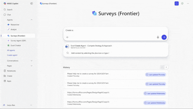 Surveys Agent w Microsoft 365 Copilot. Nowy agent AI do tworzenia ankiet
