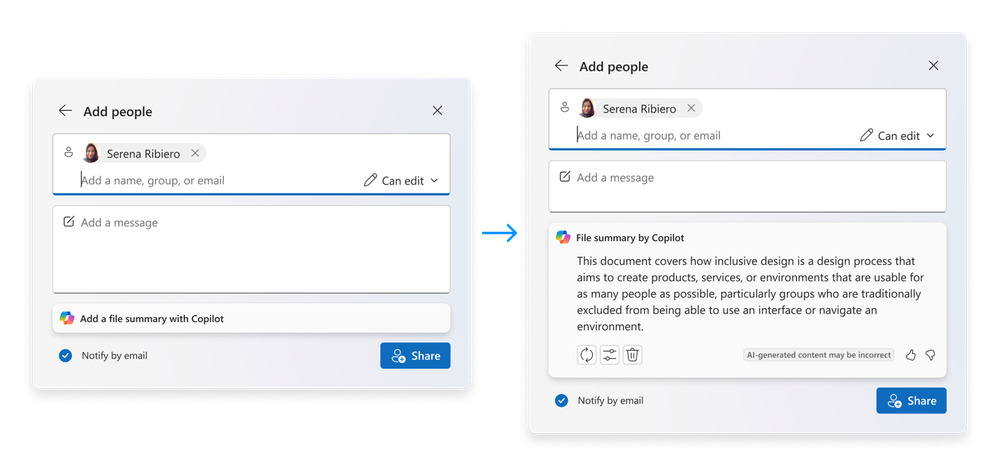 Microsoft 365 Copilot pomoże przy udostępnianiu plików