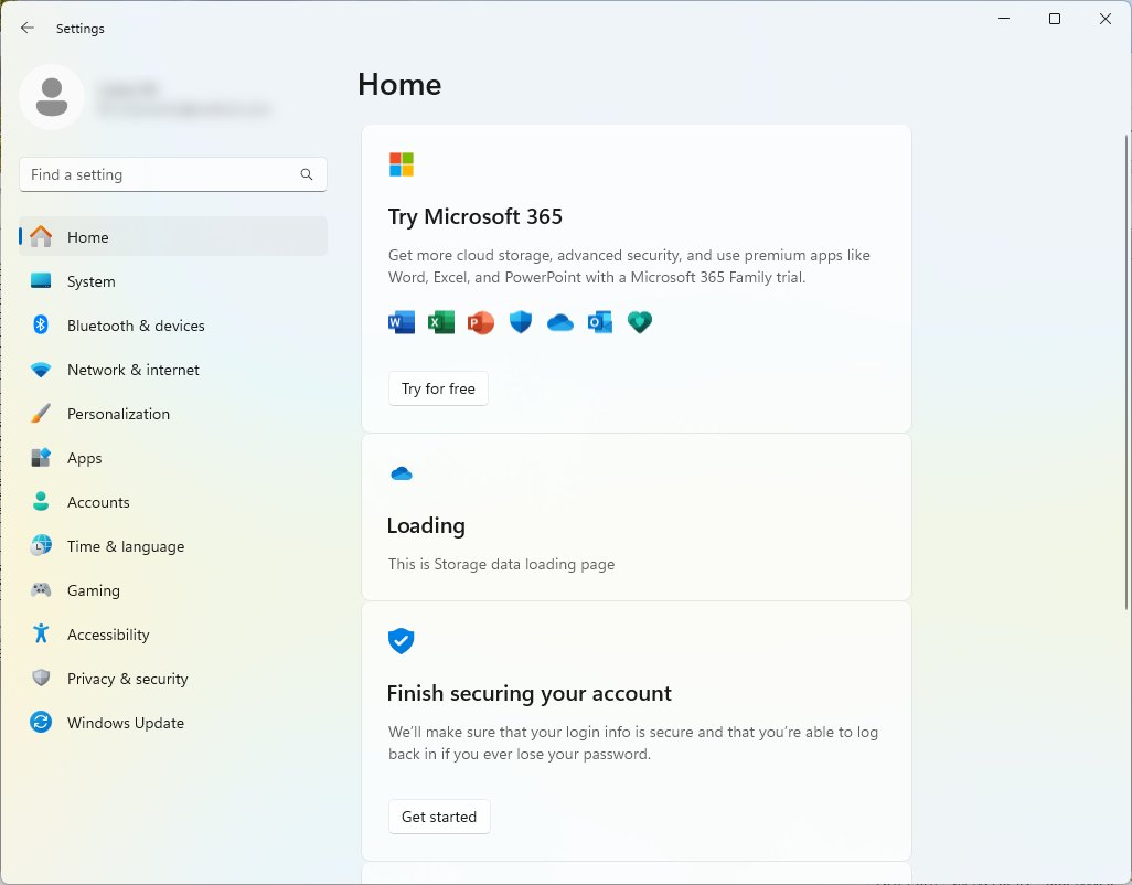 Ustawienia w Windows 11 zachęcają do korzystania z Microsoft 365