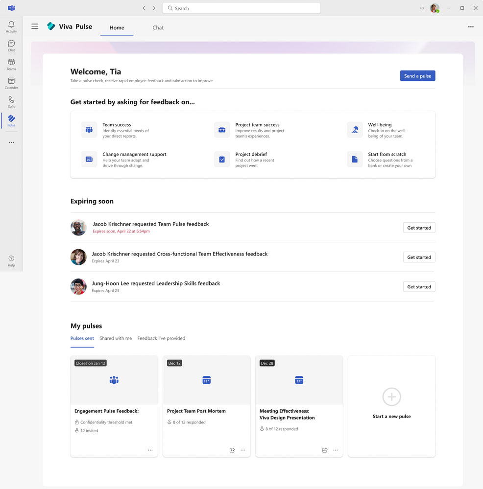 Microsoft Viva Pulse dostępny w wersji Public Preview