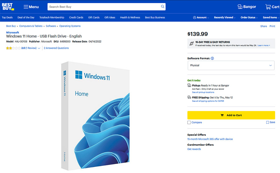 Windows 11 Pro - USB Flash Drive - English w Best Buy