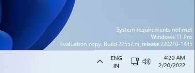 Wymagania systemowe nie są spełnione - Windows 11