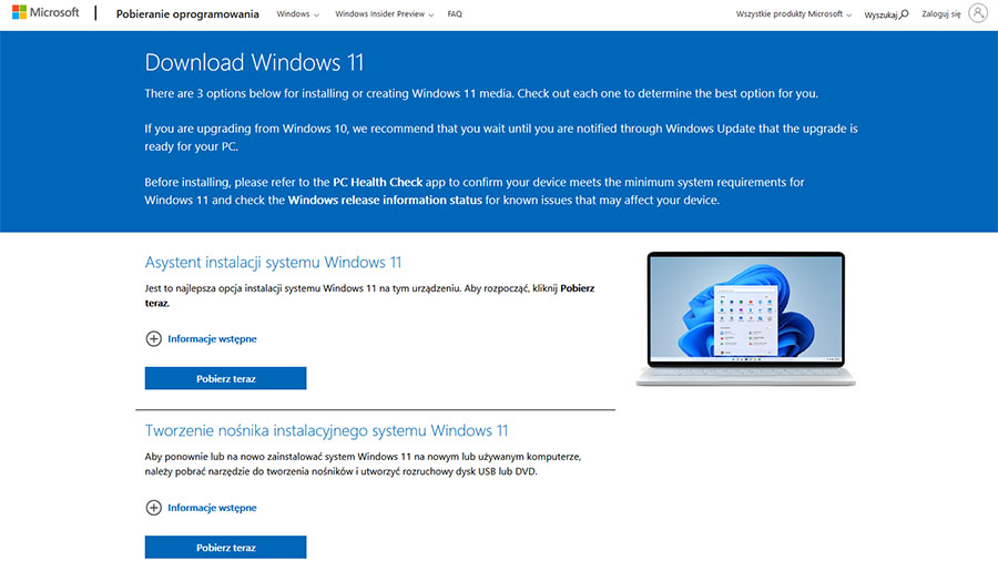 Windows 11 - obraz ISO