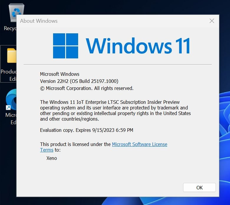 Windows 11 IoT Enterprise LTSC Subscription Insider Preview