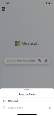 Bezpieczne zapisywanie plików z Edge w OneDrive na telefonie
