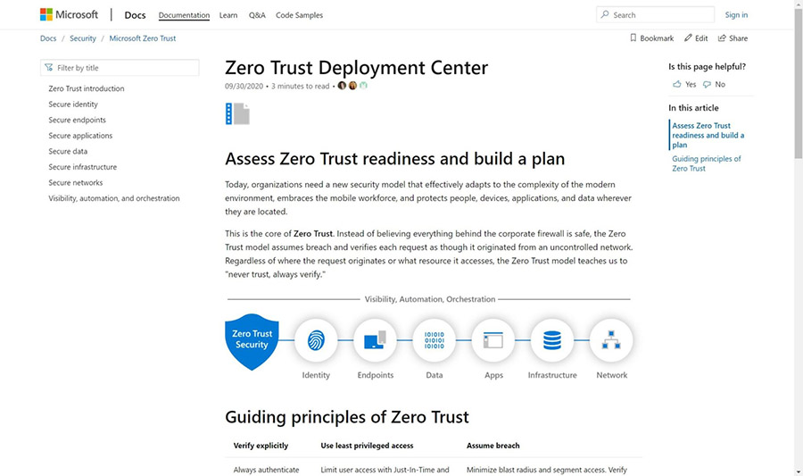 Zero Trust Deployment Center