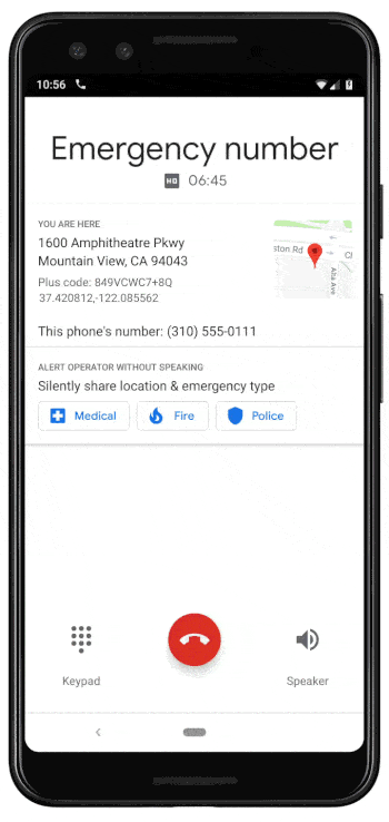 Połączenie alarmowe - Android