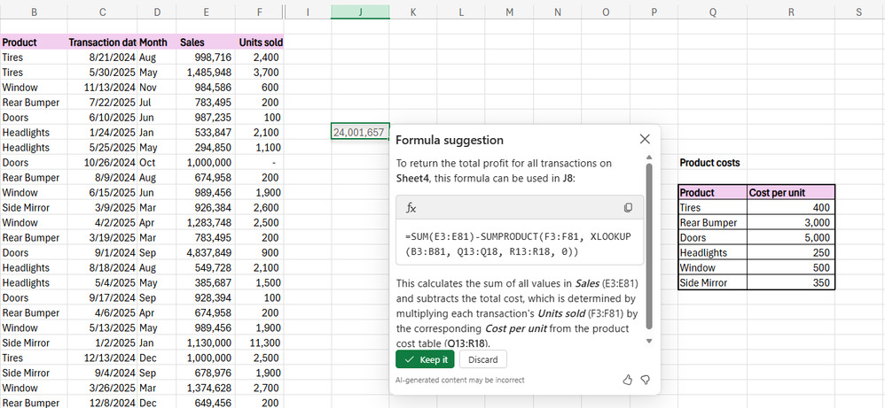 Pisanie formuł Excela językiem naturalnym. Teraz to możliwe z Copilotem
