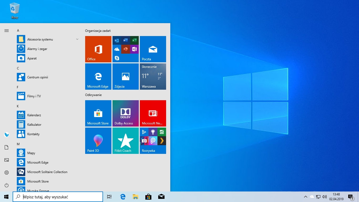 Pulpit w Windows 10 May 2019 Update