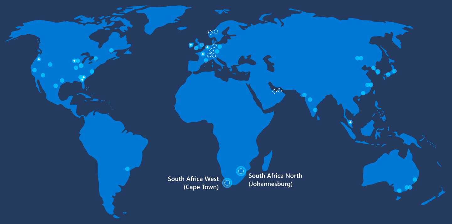 Africa Azure Global Map
