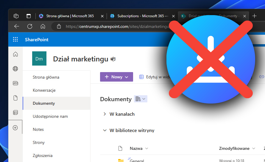 Jak zablokować możliwość pobierania plików z SharePointa i OneDrive?