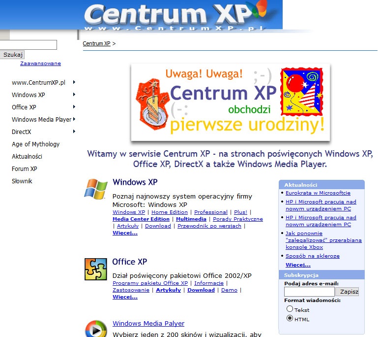 CentrumXP - rok 2002