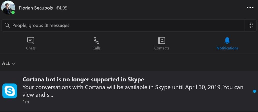 Cortana w Skype