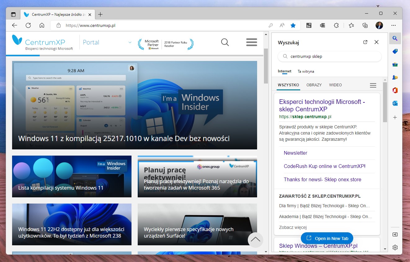 Edge w Windows 11