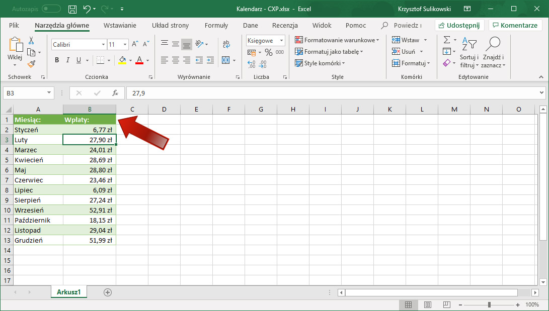 Excel - jak zamienić tabelę na zwykły zakres?