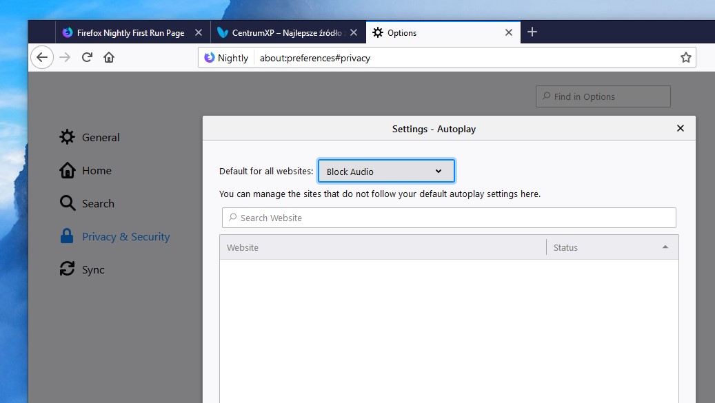 Firefox 69 Nightly