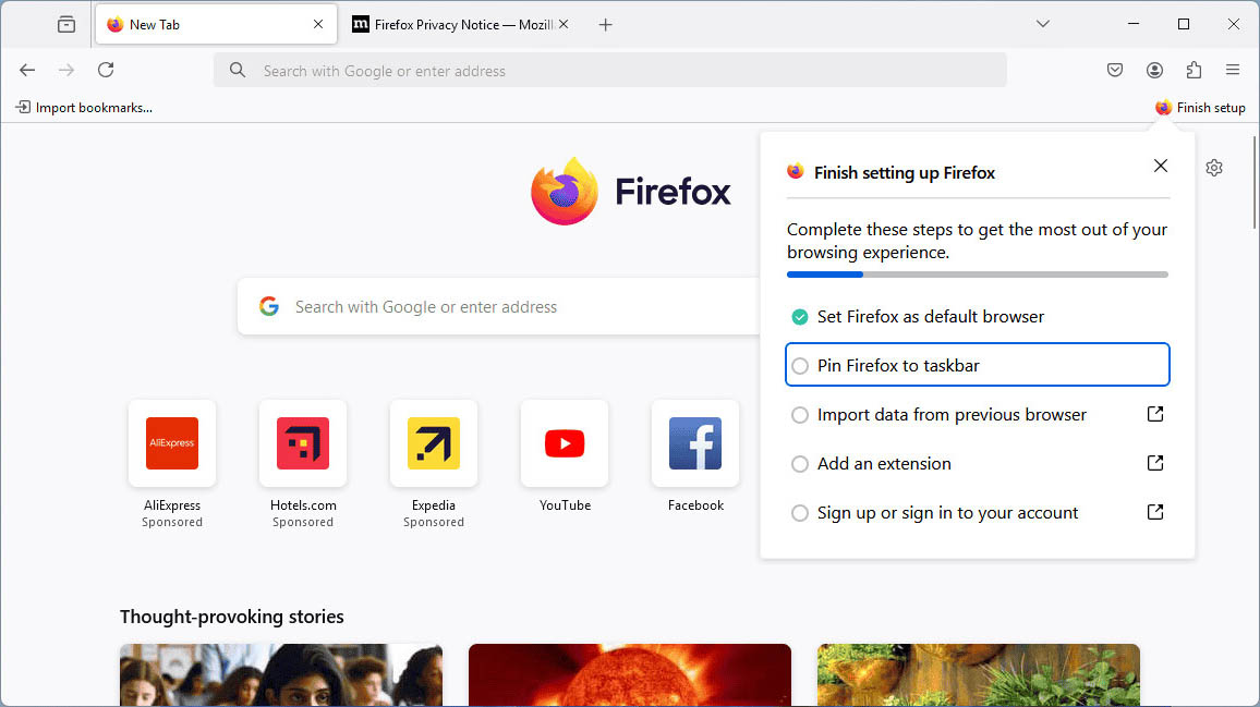 Firefox na nowy sposób próbuje ustawić się jako domyślna przeglądarka