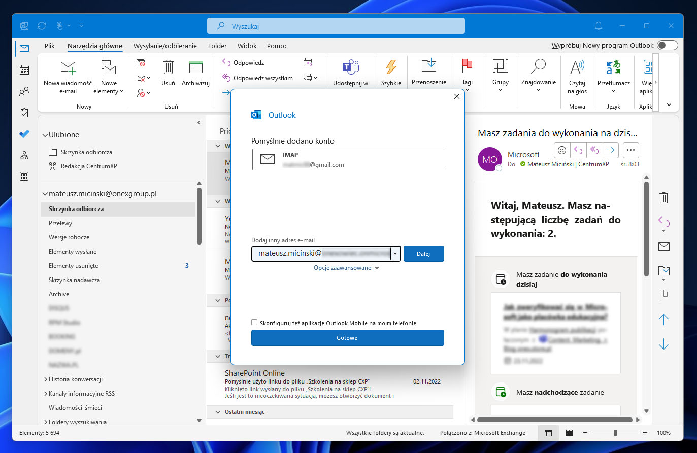 Czy w Outlook Web App można korzystać z innych dostawców e-mail?