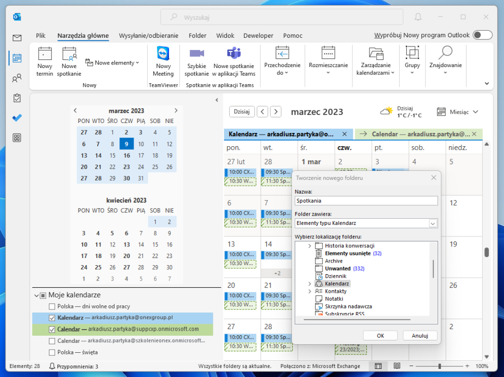 Jak dodać nowy kalendarz w Microsoft 365