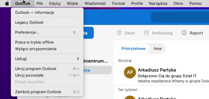 Jak otworzyć udostępnioną skrzynkę w Outlook na macOS?