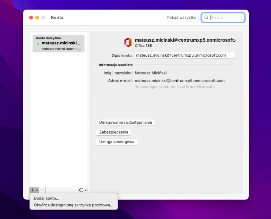 Jak otworzyć udostępnioną skrzynkę w Outlook na macOS?