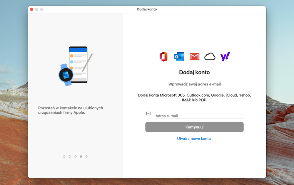 Jak skonfigurować konta pocztowe w Outlook na macOS?