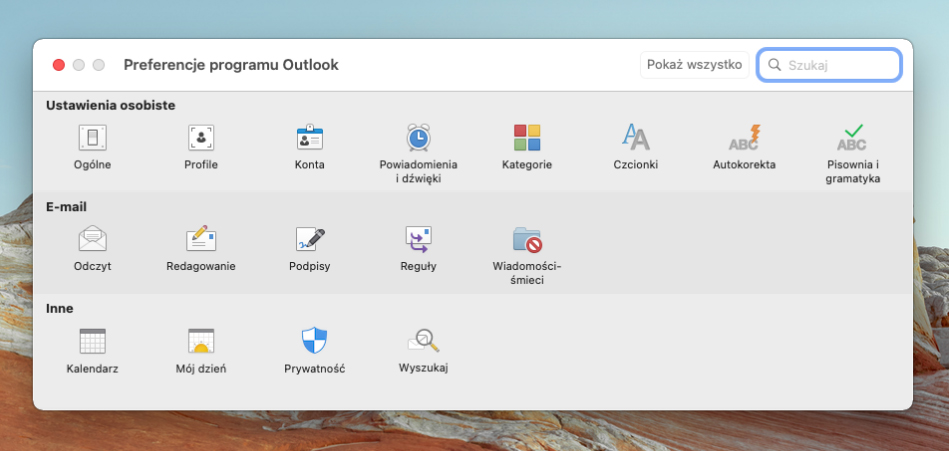 Jak skonfigurować konta pocztowe w Outlook na macOS?