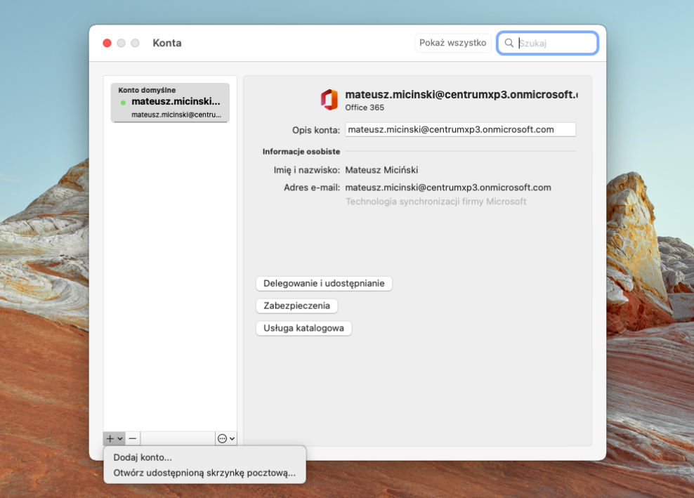 Jak skonfigurować konta pocztowe w Outlook na macOS?
