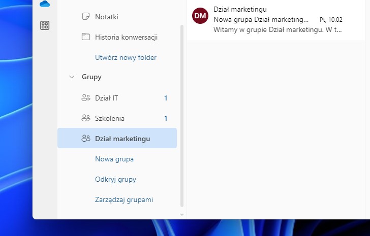 Jak ukryć grupy w Outlooku w Microsoft 365?