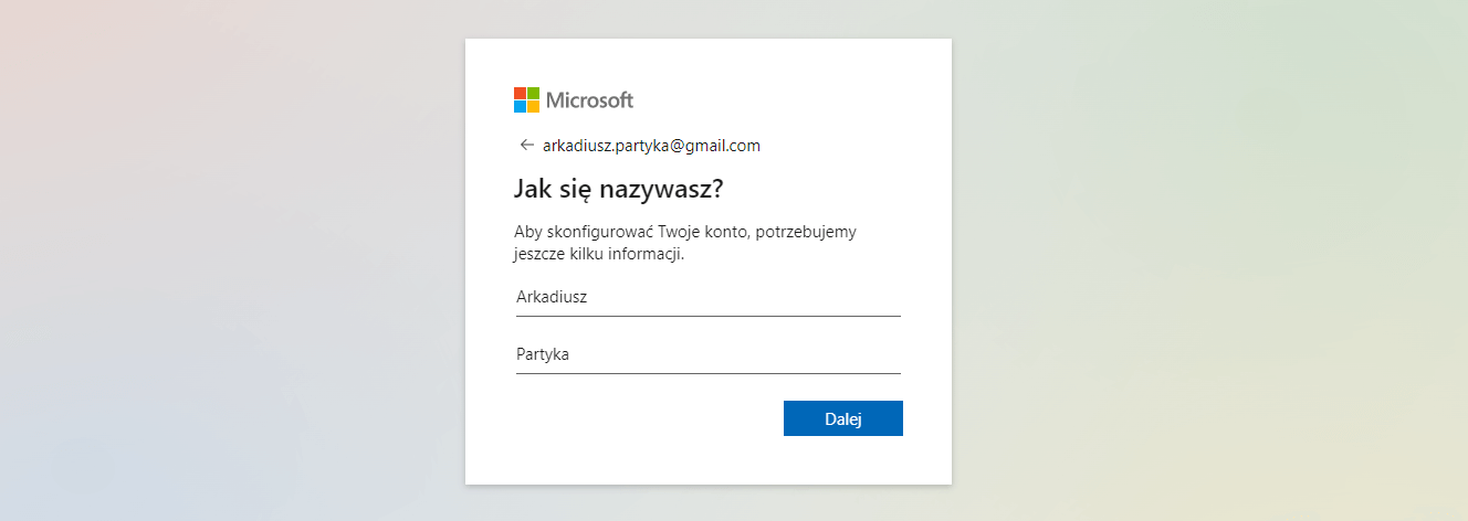 Jak założyć konto Microsoft