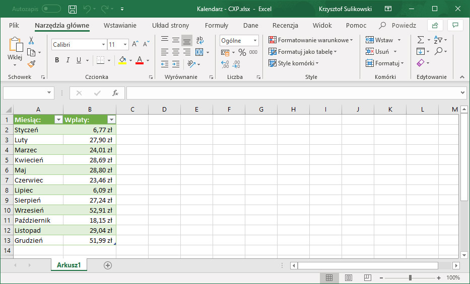 Excel - Jak włączyć Autozapis