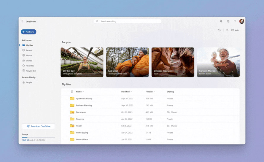 Nowy design OneDrive dla użytkowników osobistych