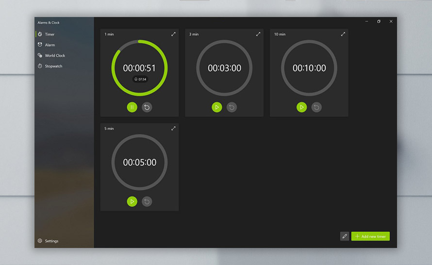 Alarmy i zegar z designem "Sun Valley" teraz dla wszystkich w Windows 10