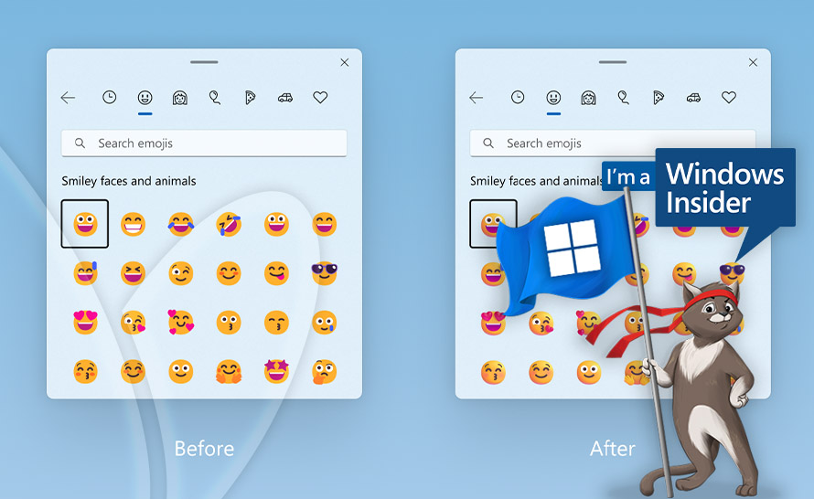 Emoji 3D w Windows 11 23H2 (build 22631.2265 w Beta Channel)