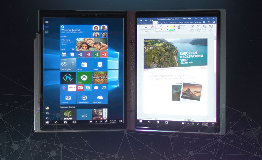 System dla składanych urządzeń z dwoma ekranami to Windows 10X