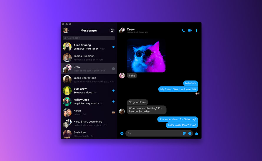 Facebook wypuścił nową aplikację Messenger dla Windows i Mac