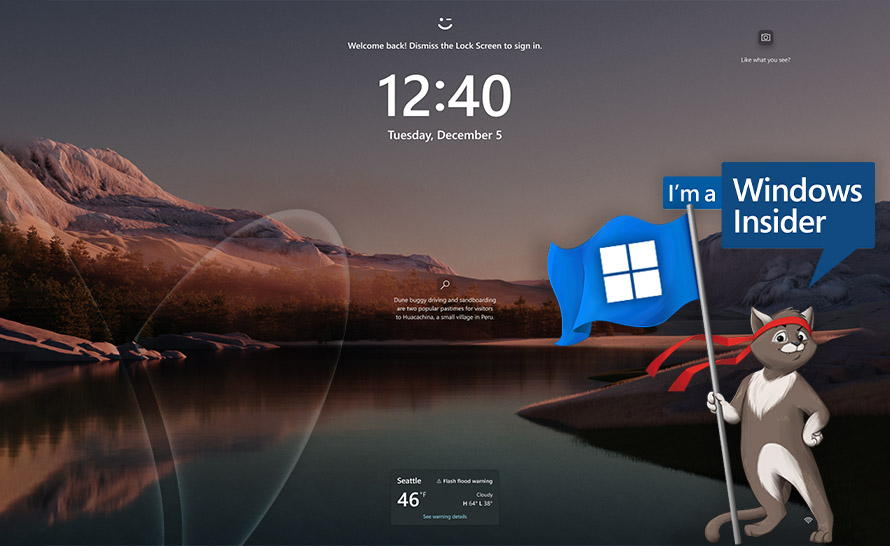 Bogatsze informacje o pogodzie na ekranie blokady w Windows 11 (build 23612 w Dev Channel)