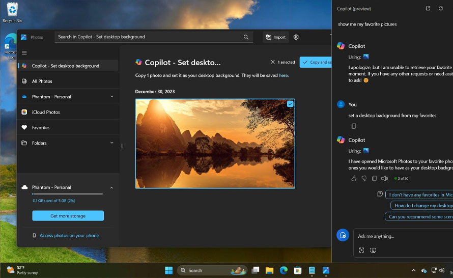 Copilot w aplikacji Zdjęcia na Windows 11
